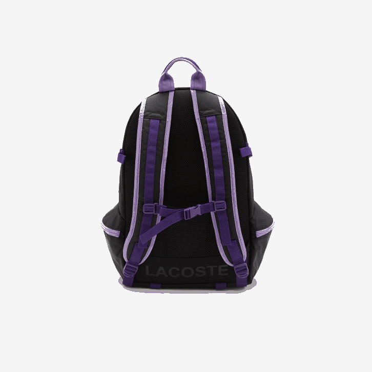 homens Lacoste noir samui neva farine k96 mochila de bolso com zíper color block 08D02100