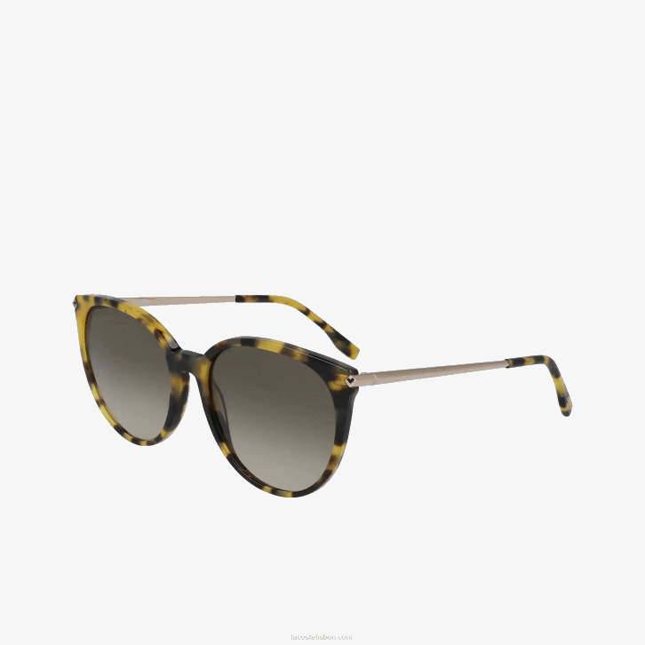 homens Lacoste havana brn 214 óculos de sol la piquee de acetato oval 08D02201