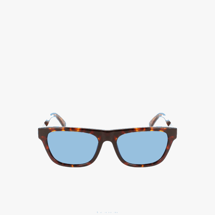 homens Lacoste havana mate 230 óculos de sol retângulo estilo escala L.12.12 em acetato 08D02184