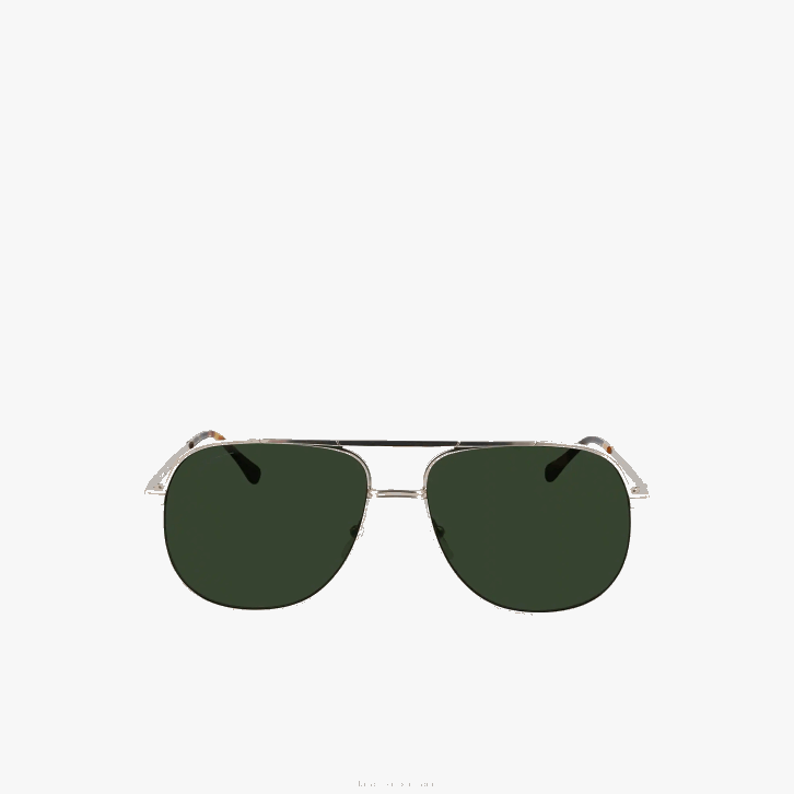 homens Lacoste ouro 714 óculos de sol navigator metal signature 101 08D02917