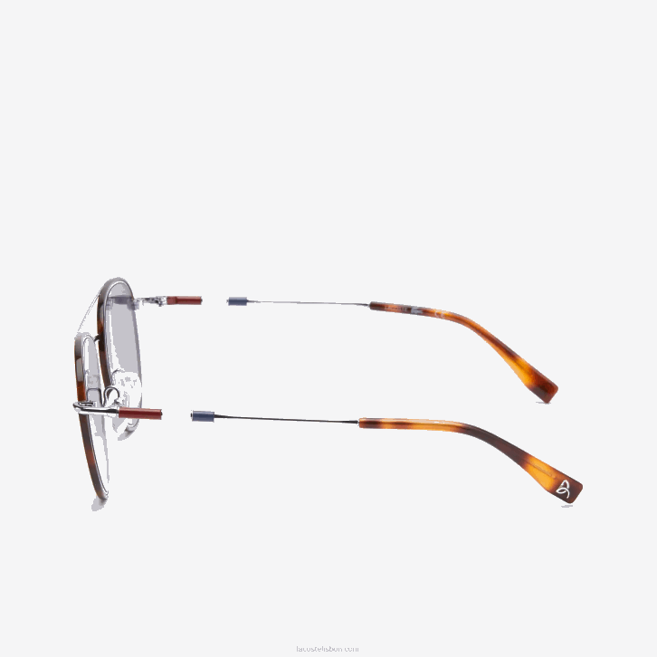 homens Lacoste prata fosca 045 óculos de sol ovais coleção novak djokovic de metal 08D02913