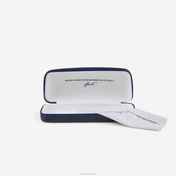 homens Lacoste preto/azul 002 óculos de sol premium retângulo modificado l.12.12 08D01927