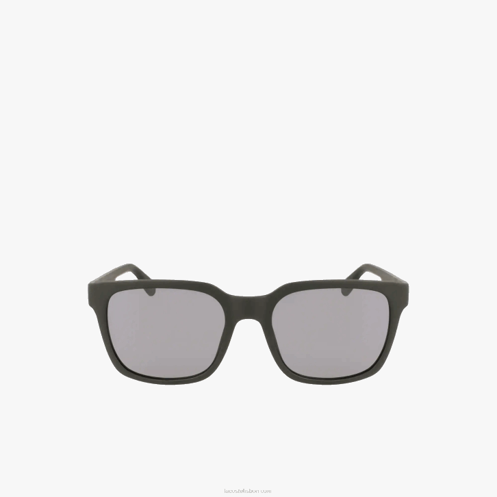 homens Lacoste preto/azul 002 óculos de sol retangular linha ativa 08D02281