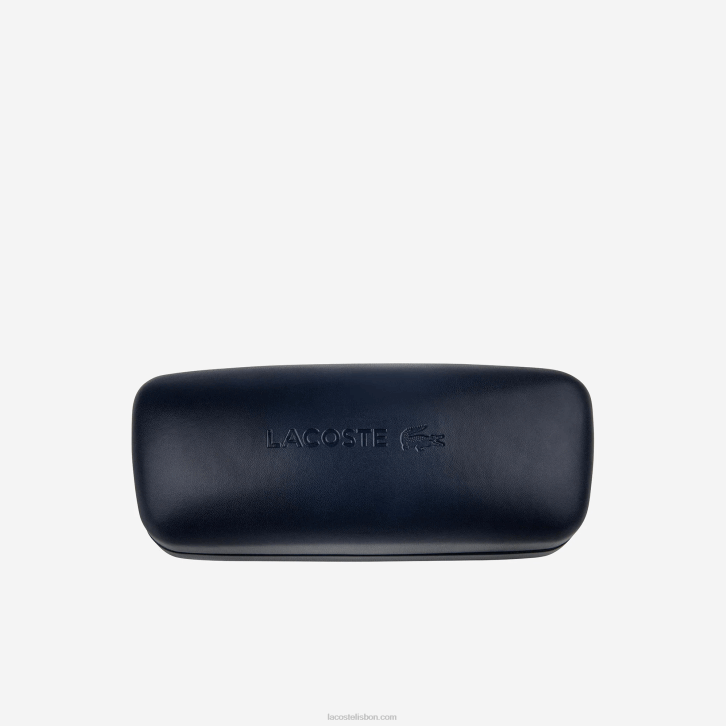 homens Lacoste preto fosco 001 óculos de sol retângulo color block 08D02308