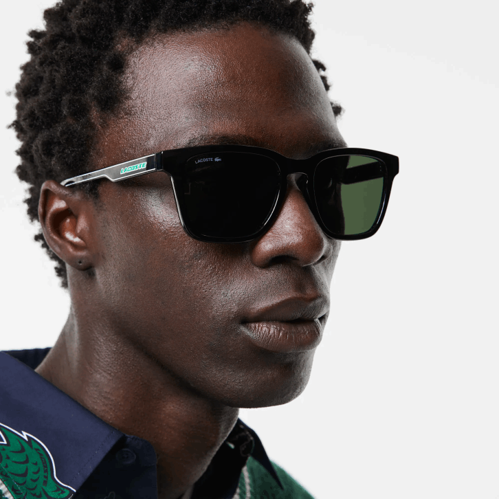 homens Lacoste preto fosco 001 oculos de sol 08D02190