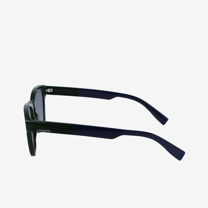 homens Lacoste verde 300 óculos de sol retangulares com toque têxtil 08D02347