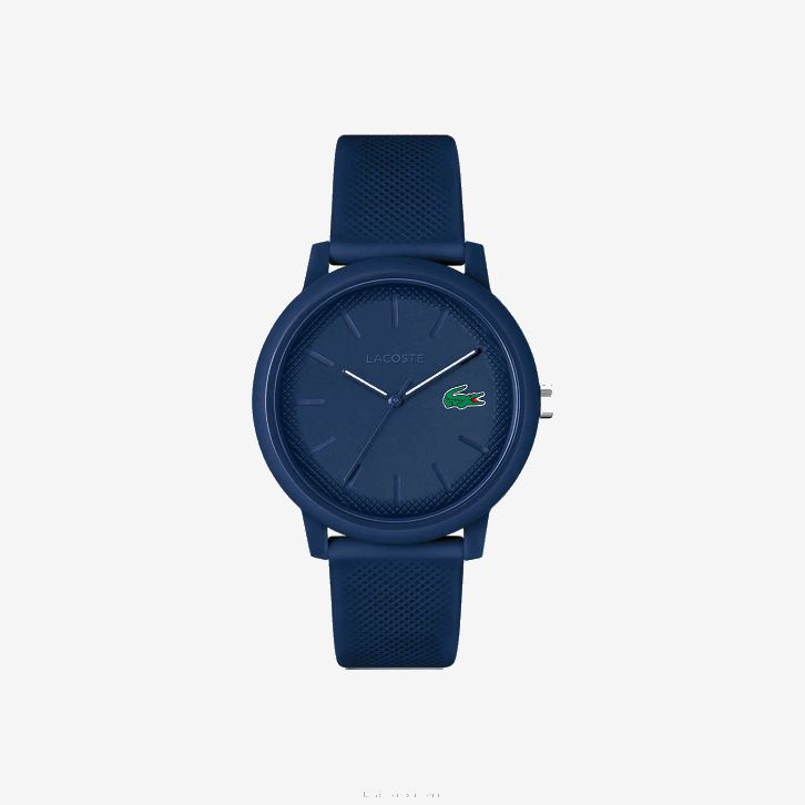 homens Lacoste azul 000 12.12 relógio de pulseira de silicone azul 08D02204