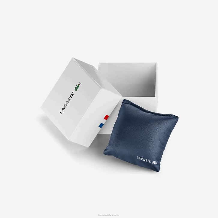 homens Lacoste azul 000 Relógio cronógrafo 12.12 com pulseira de silicone azul 08D02329