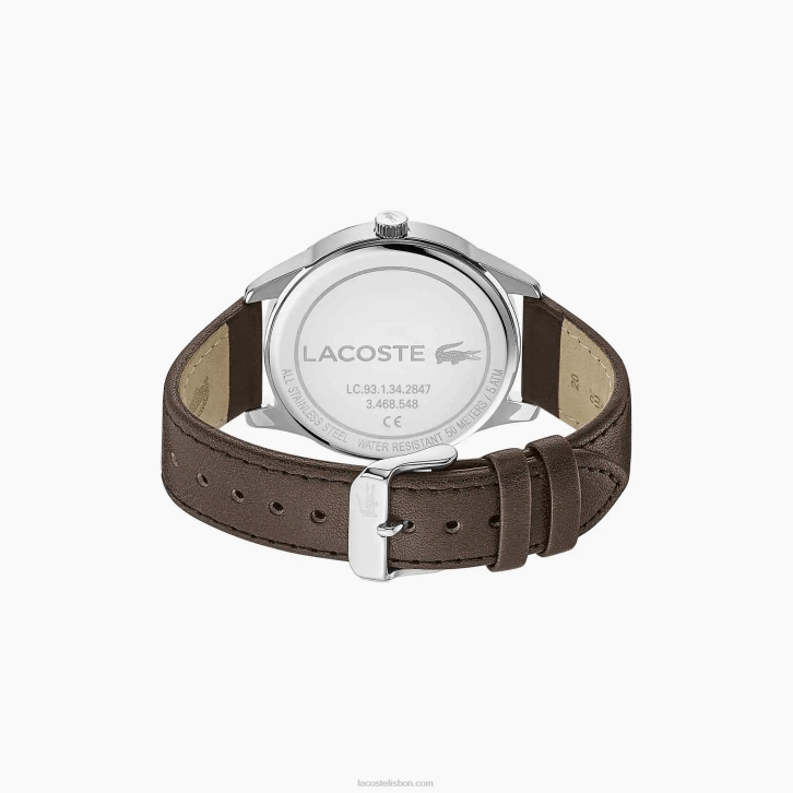 homens Lacoste marrom 000 viena relógio de 3 ponteiros 08D02213