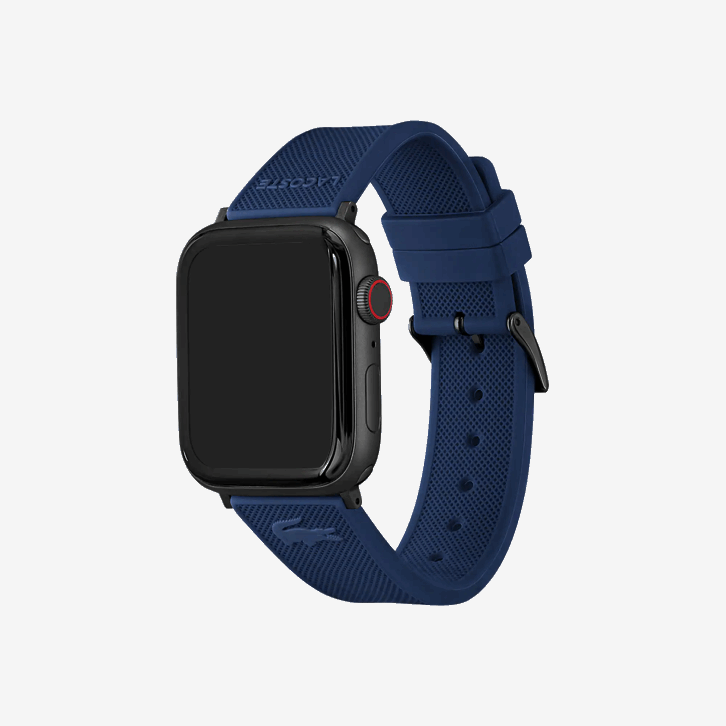 homens Lacoste preto 000 pulseira de relógio de maçã 08D02285
