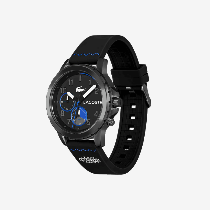 homens Lacoste preto 000 relógio de silicone preto multifuncional de resistência 08D02199