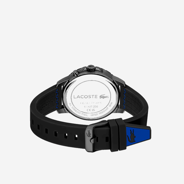homens Lacoste preto 000 relógio de silicone preto multifuncional de resistência 08D02199