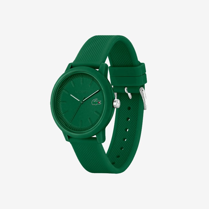 homens Lacoste verde 000 12.12 relógio de pulseira de silicone verde 08D02198