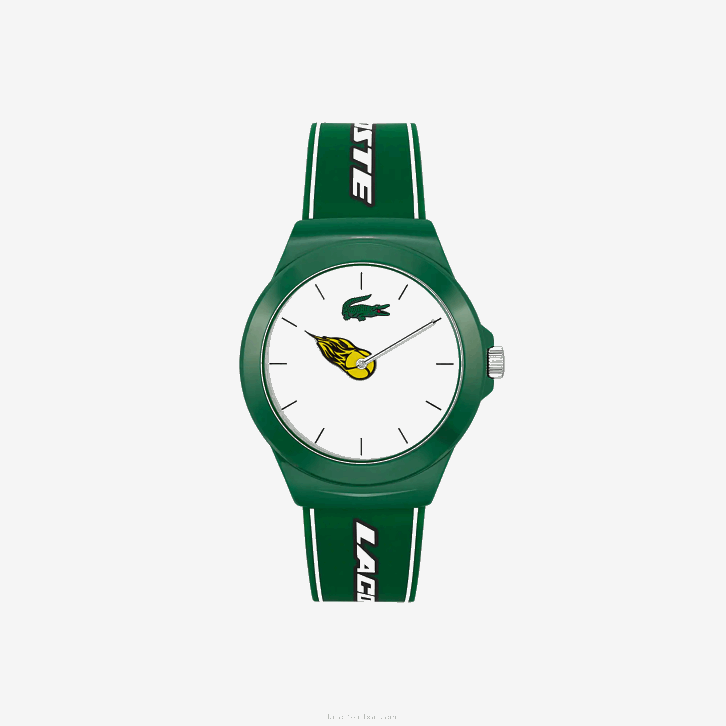 homens Lacoste verde 000 relógio de pulseira de silicone verde neocroc 08D02206