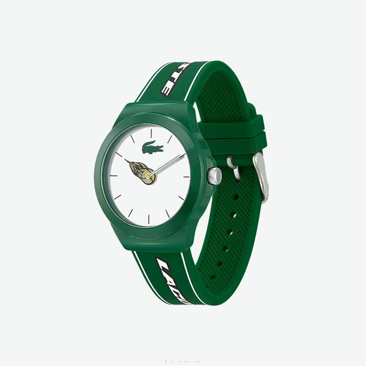 homens Lacoste verde 000 relógio de pulseira de silicone verde neocroc 08D02206
