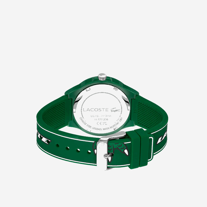 homens Lacoste verde 000 relógio de pulseira de silicone verde neocroc 08D02206