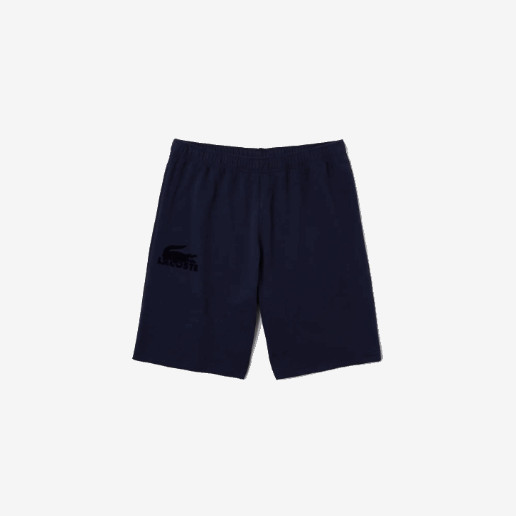 homens Lacoste azul marinho 423 shorts de lã de algodão de crocodilo de veludo 08D01481