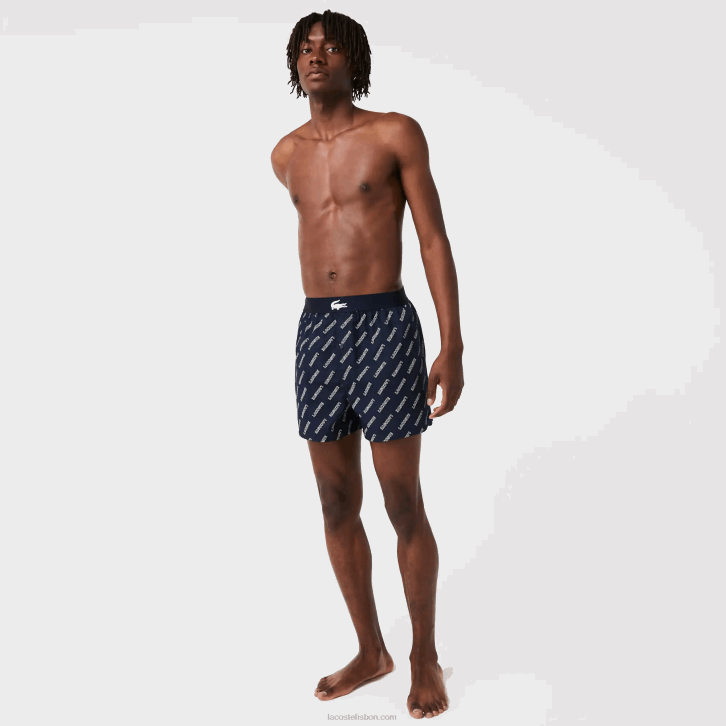 homens Lacoste azul marinho vc boxer de algodão ultra macio pacote com 3 08D01578