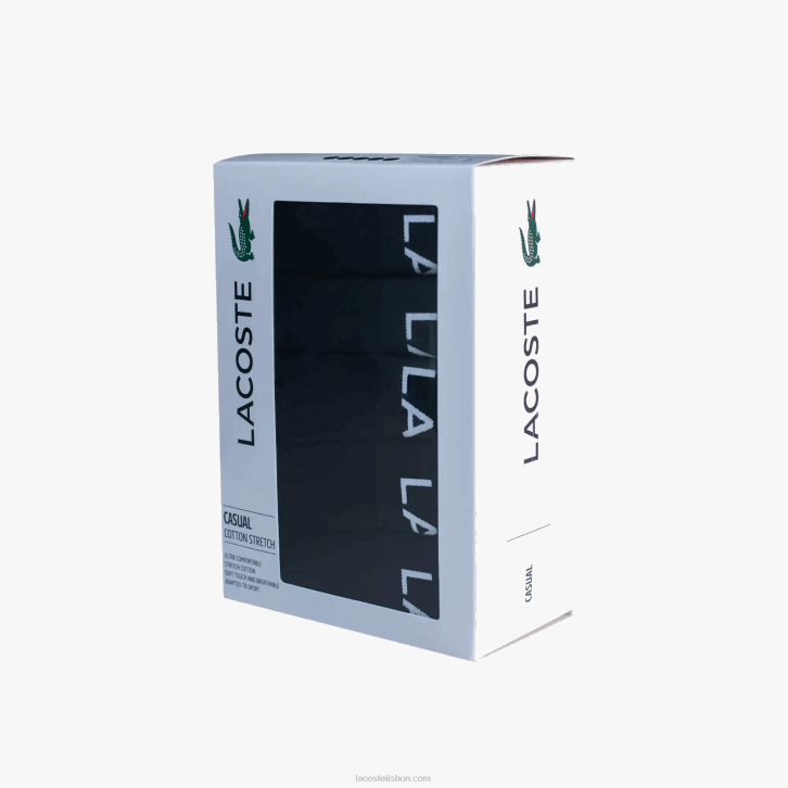 homens Lacoste preto 031 Pacote de 5 calções de algodão elástico 08D01412