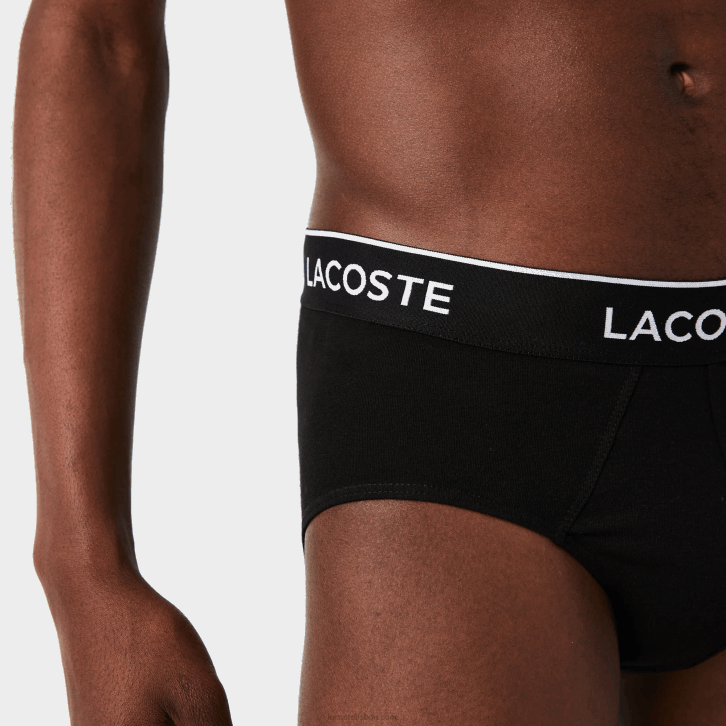 homens Lacoste preto 031 pack de 3 cuecas casuais 08D01421