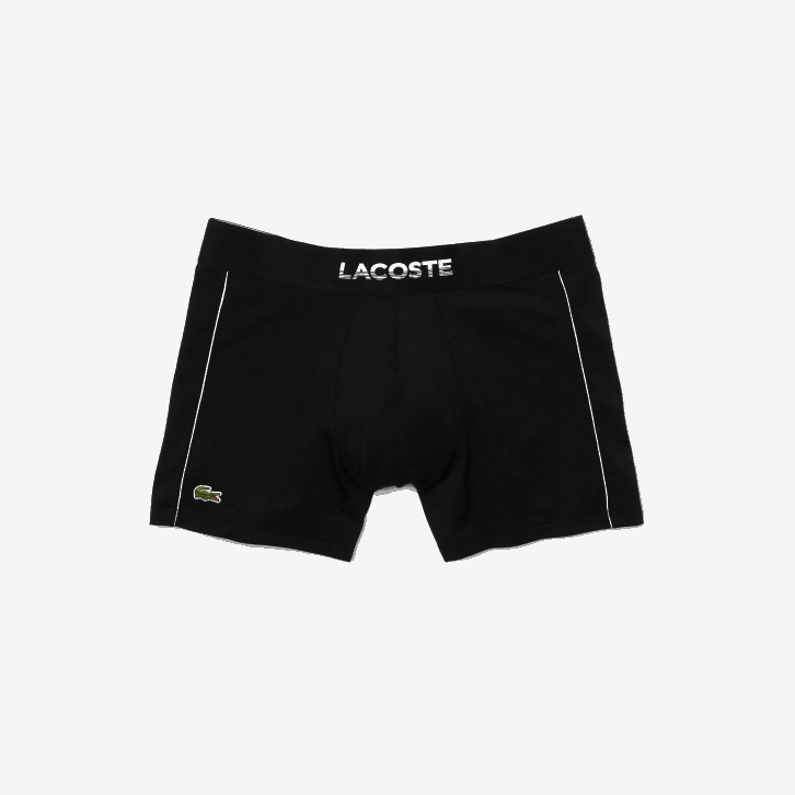 homens Lacoste preto branco 258 tronco de malha técnica respirável 08D01557