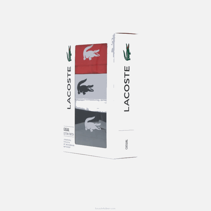 homens Lacoste preto vermelho branco tr2 cueca boxer crocodilo com contraste de marca pacote com 3 08D01548