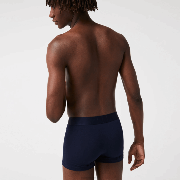 homens Lacoste verde azul marinho branco p52 baú de algodão elástico incompatível com 3 unidades 08D01341