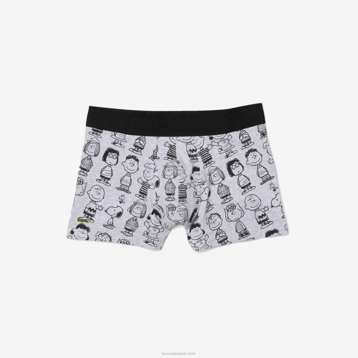 homenschine cinza cca cuecas boxer de algodão orgânico lacoste x amendoins 08D01638