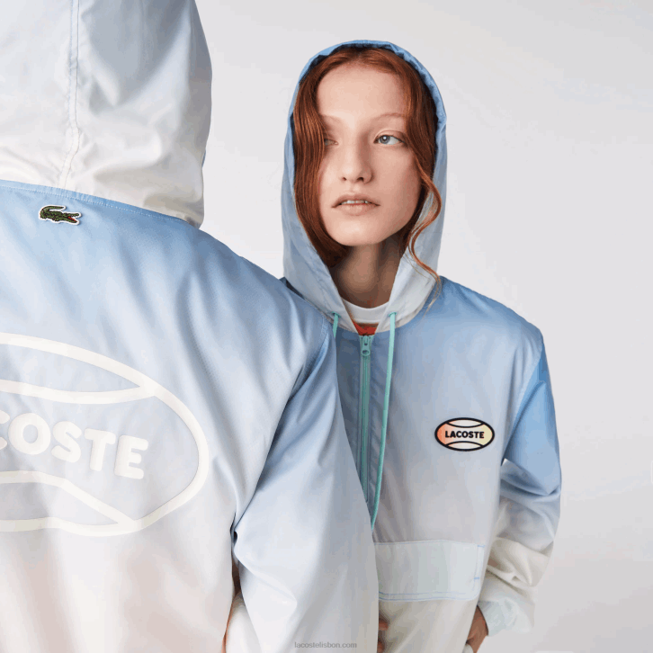 homens Lacoste azul turquesa branco 3ux blusão pulôver leve ao vivo 08D01280