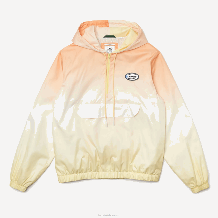 homens Lacoste laranja branco amarelo z81 blusão pulôver leve ao vivo 08D01281