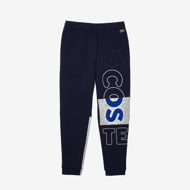 homens Lacoste azul marinho 166 calça jogging de lã de algodão desestruturada da marca Heritage 08D01206