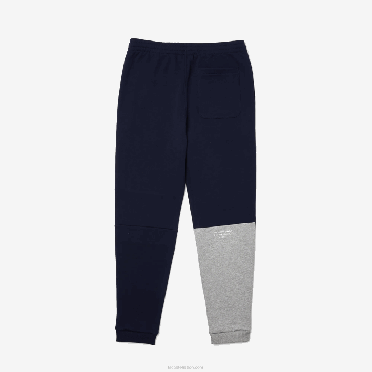 homens Lacoste azul marinho 166 calça jogging de lã de algodão desestruturada da marca Heritage 08D01206