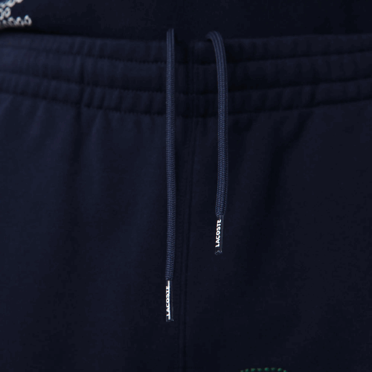 homens Lacoste azul marinho 166 calça jogging de lã de algodão desestruturada da marca Heritage 08D01206