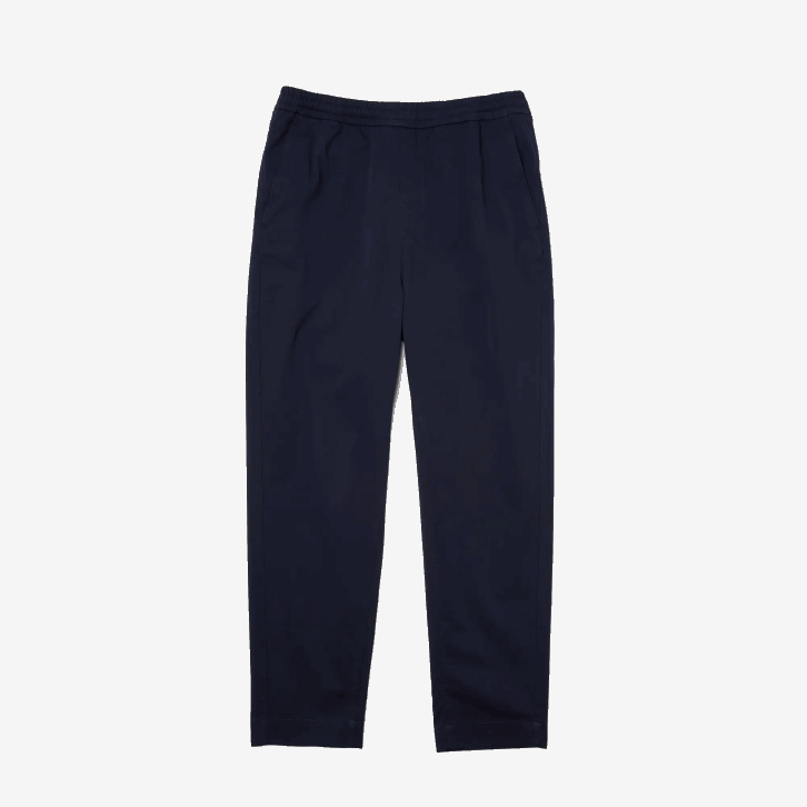 homens Lacoste azul marinho 166 calças de jogging de algodão elástico 08D01164