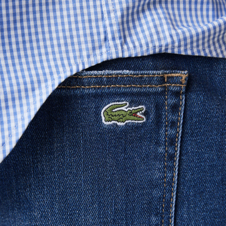 homens Lacoste azul mk9 calça jeans slim fit de algodão 08D0419