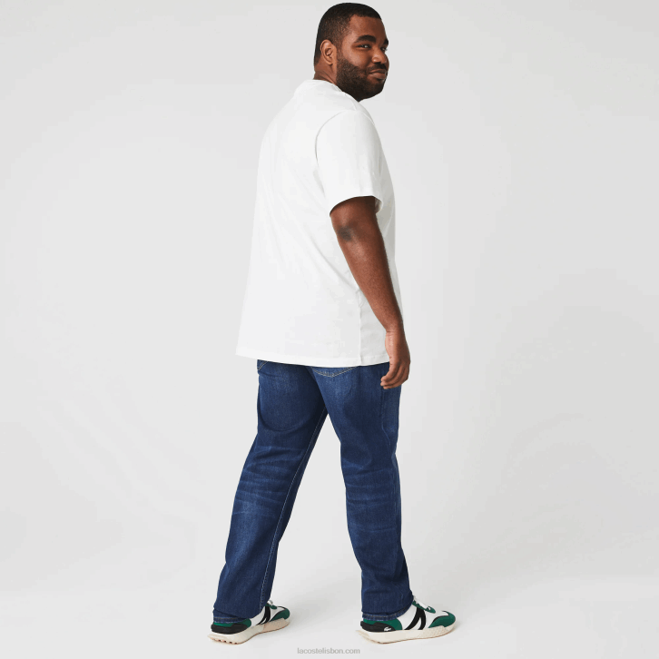 homens Lacoste azul mk9 calça jeans slim fit de algodão 08D0419