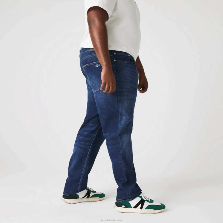 homens Lacoste azul mk9 calça jeans slim fit de algodão 08D0419