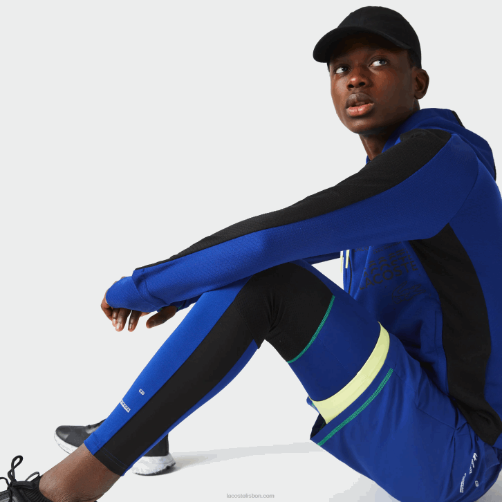 homens Lacoste azul preto branco phk leggings esportivas 08D01138