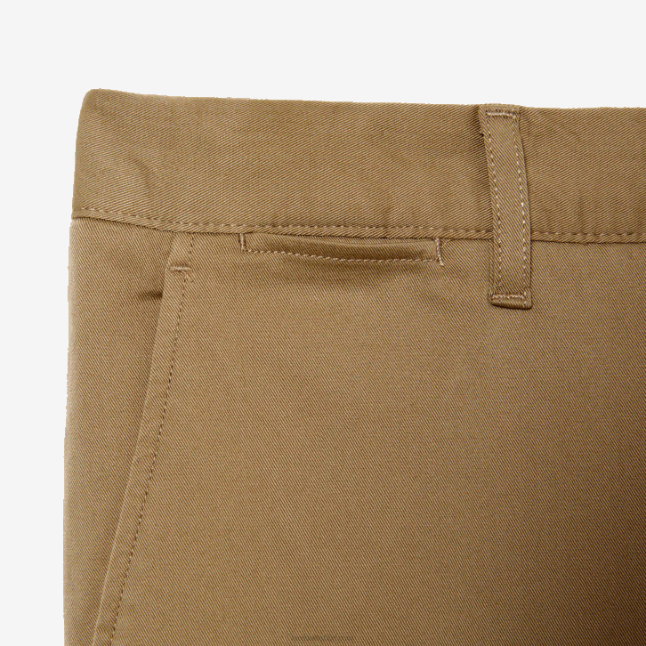 homens Lacoste bege cb8 novas calças clássicas de algodão elástico de ajuste fino 08D0476