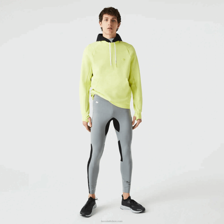 homens Lacoste chine cinza preto branco s1y leggings esportivas 08D01139