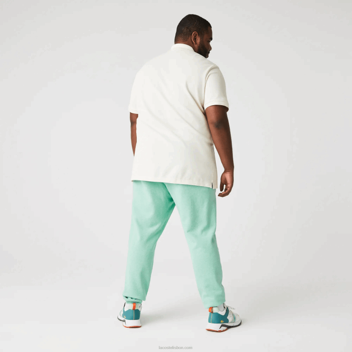 homens Lacoste hcv verde calça jogging de lã de algodão com estampa de crocodilo e assinatura 08D01066