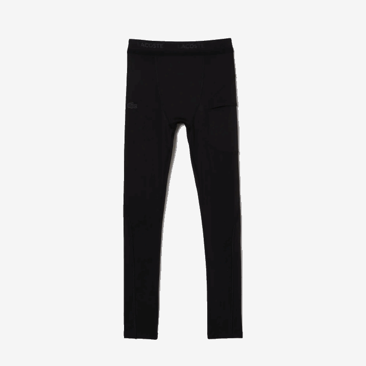 homens Lacoste preto 031 leggings esportivas de poliéster reciclado 08D0509