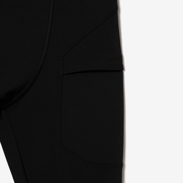 homens Lacoste preto 031 leggings esportivas de poliéster reciclado 08D0509