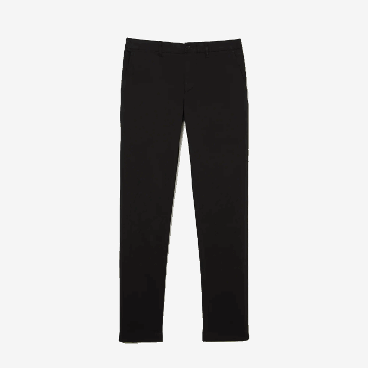 homens Lacoste preto 031 novas calças clássicas de algodão elástico de ajuste fino 08D0477