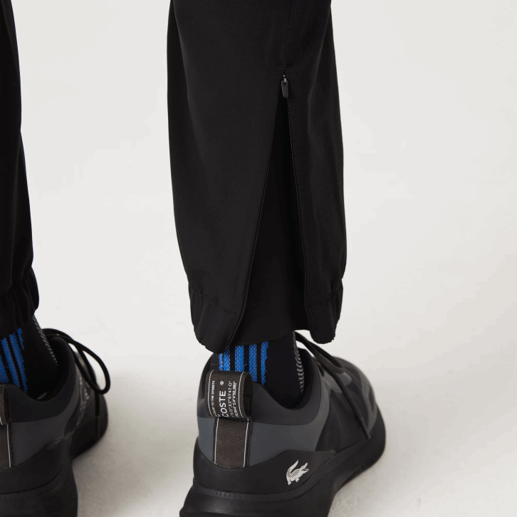 homens Lacoste preto c31 calças esportivas com zíper inferior 08D01091