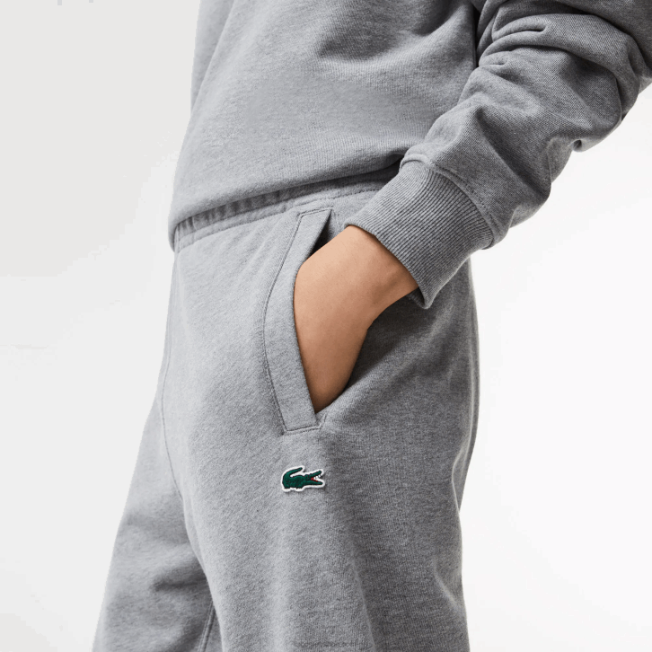 homens Lacoste ano chine cinza calças de treino impressas 08D01012