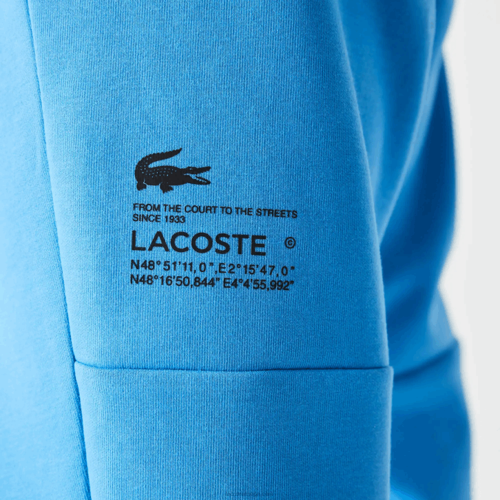 homens Lacoste azul 4x calças de treino de impressão reflexiva 08D01045