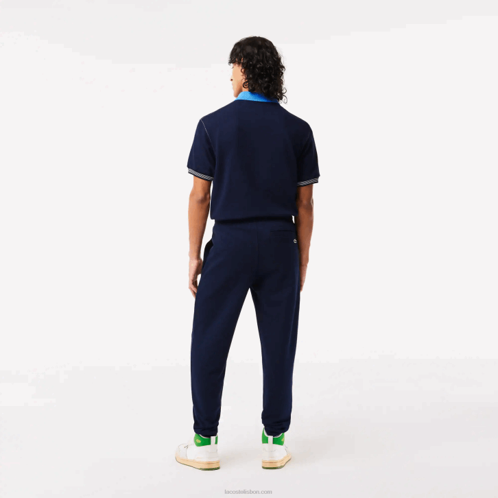homens Lacoste azul marinho 166 calça de lã não escovada 08D0309