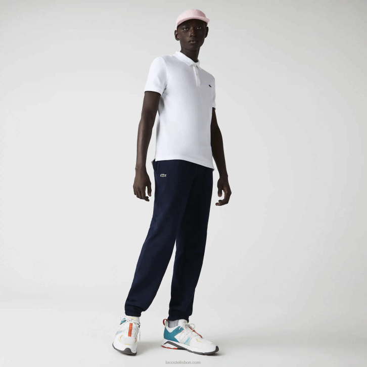 homens Lacoste azul marinho 166 calça esportiva de lã para tênis 08D01151
