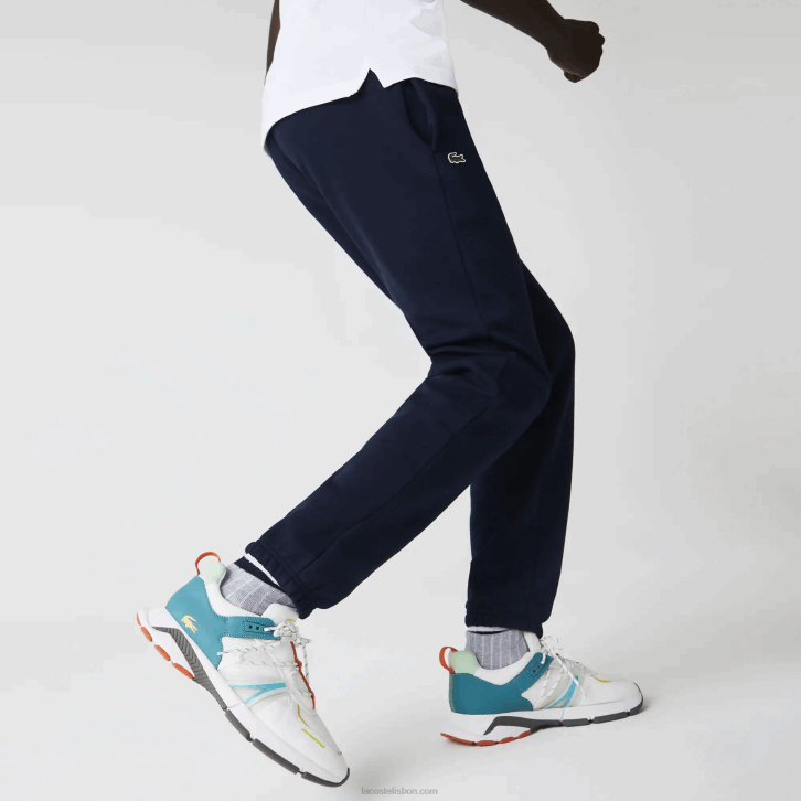 homens Lacoste azul marinho 166 calça esportiva de lã para tênis 08D01151